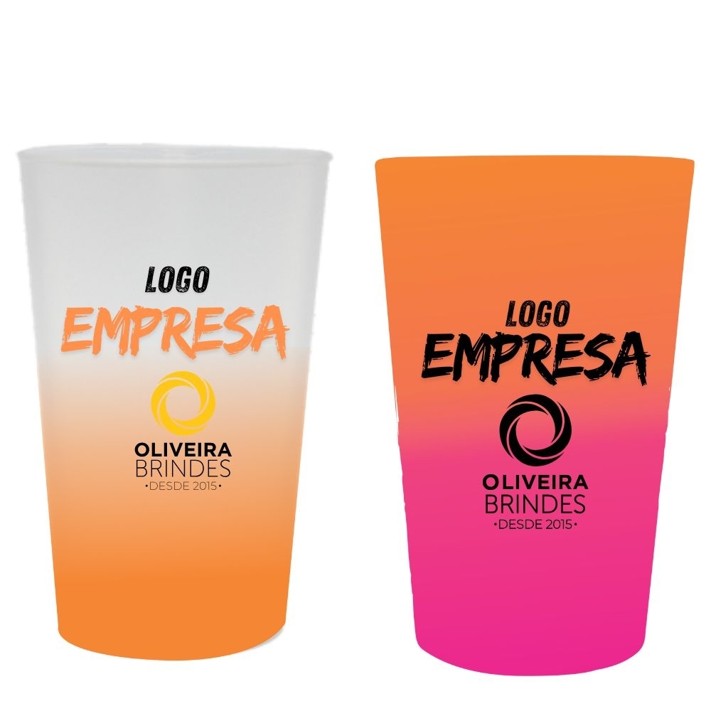 Copo Ecológico degradê 550 ml (Não quebra)-ob51